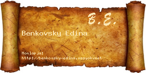 Benkovsky Edina névjegykártya